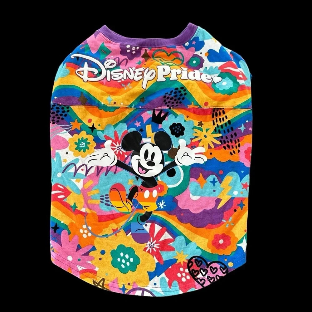 Disney Spirit Jersey Pet Dog Size XL Mickey Mouse Pride Shirt Rainbow Parade